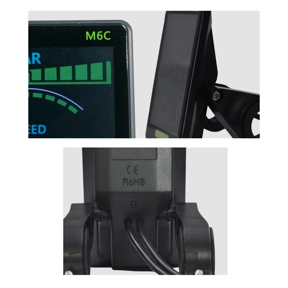 M6C Electric Bike LCD Display Meter Color Screen 5pin Waterproof Connector UART2