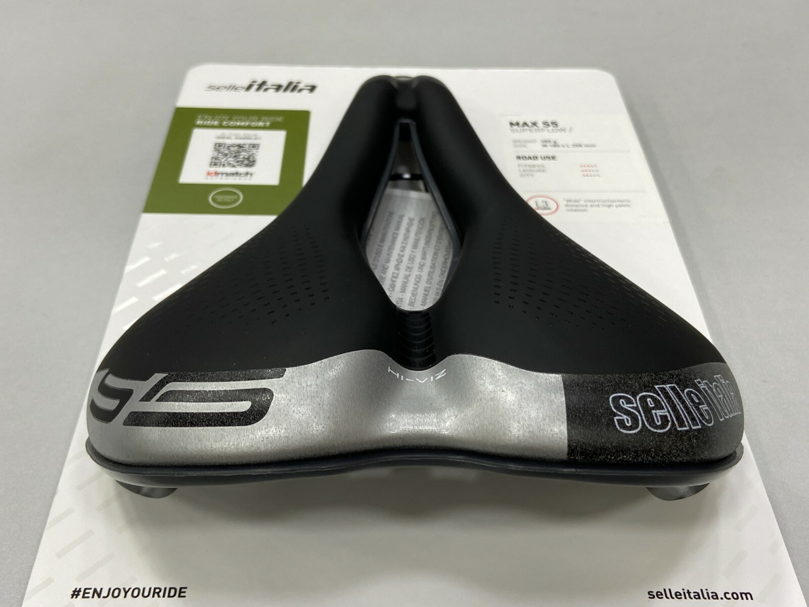 Selle Italia Max S5 Superflow L3 180x255mm FeC Alloy Rail Road Saddle (Black)