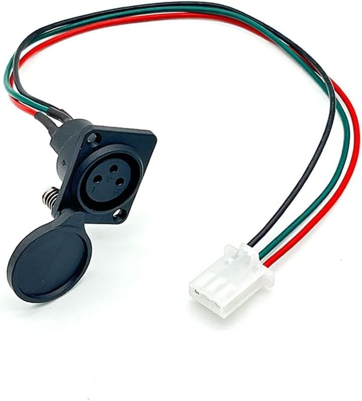 3 Wire 3-Pin XLR Charging Port Cable for E-Bike, E-Scooter, Mobility, Wheelchair