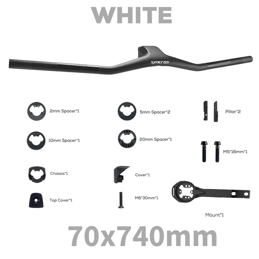 Carbon Fiber Integrated XC Mountain Bike Handlebar -40 Degree Flat T-Bar