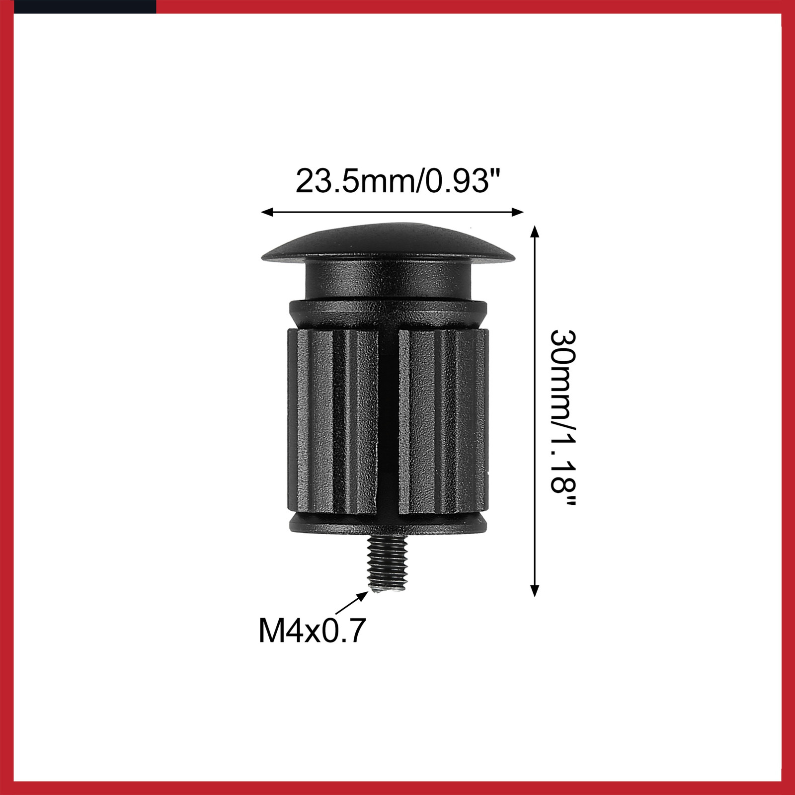 Pair Aluminum Alloy 17.5-22mm Handlebar End Plugs Bike Handlebar Ends Black