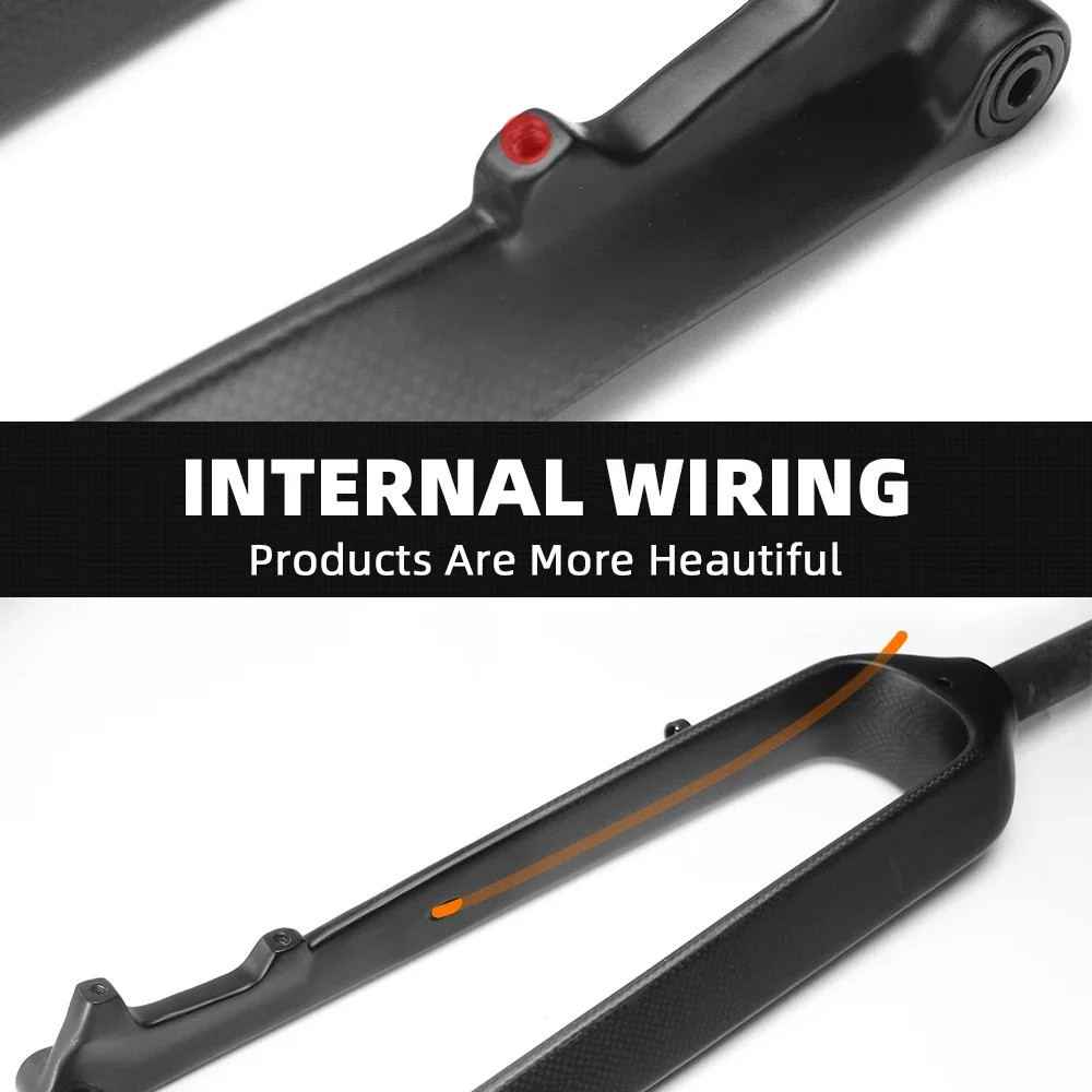 Mountain Carbon Bicycle Fork Bicycle Hard Fork Tube Thru Axle15*100mm Bike Parts