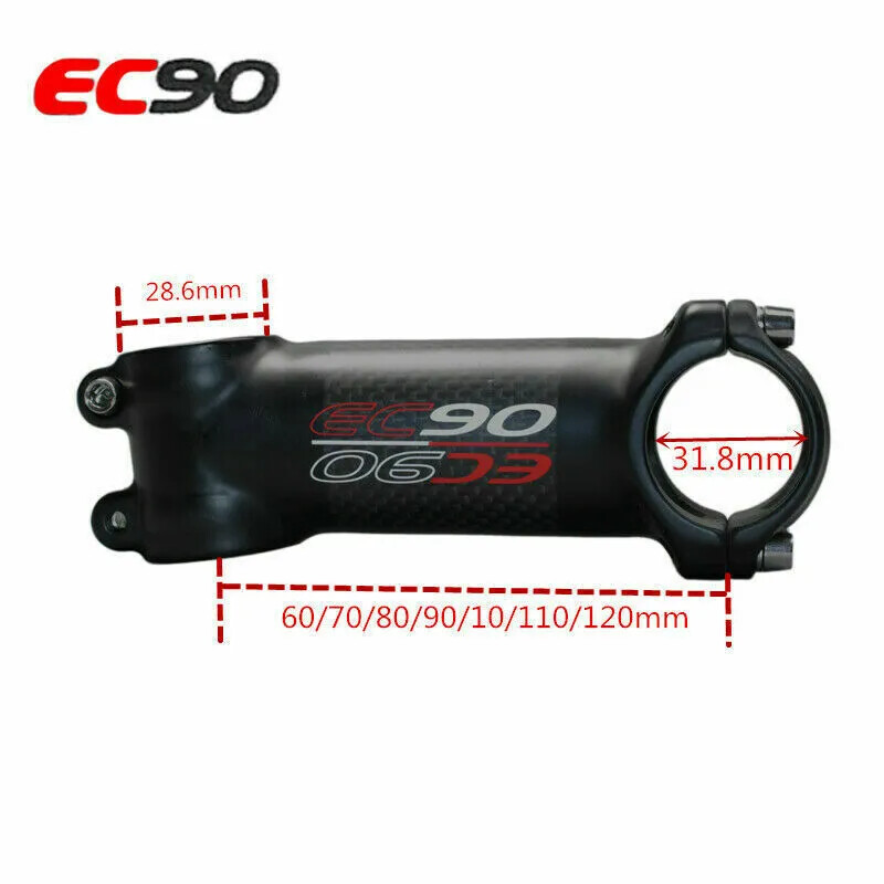 Carbon Stem 31.8mm Bike Handlebar Stem 6/17 Degree 60-120mm Bike Part