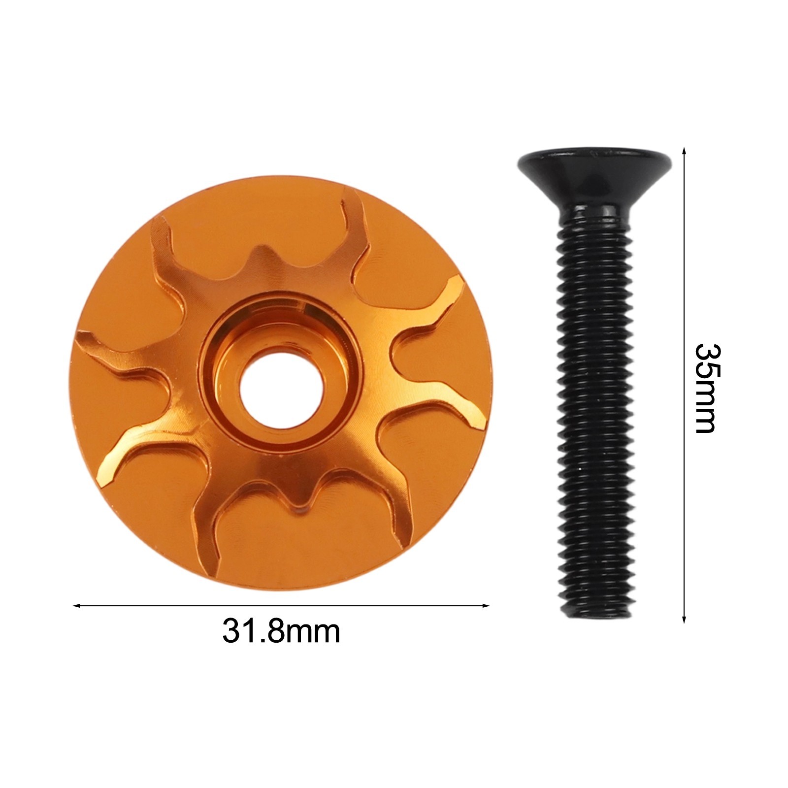Aluminum Alloy Headset Cap with Stainless Steel Bolt for Modern Bicycle Designs