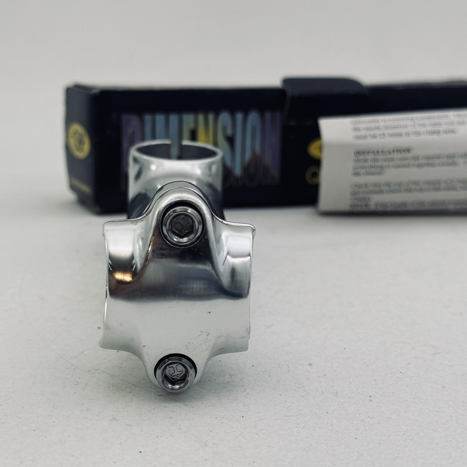 Dimension Threadless Stem 1-1/8 105/84mm Silver Forged Alloy QBP SM4541 DMN A75