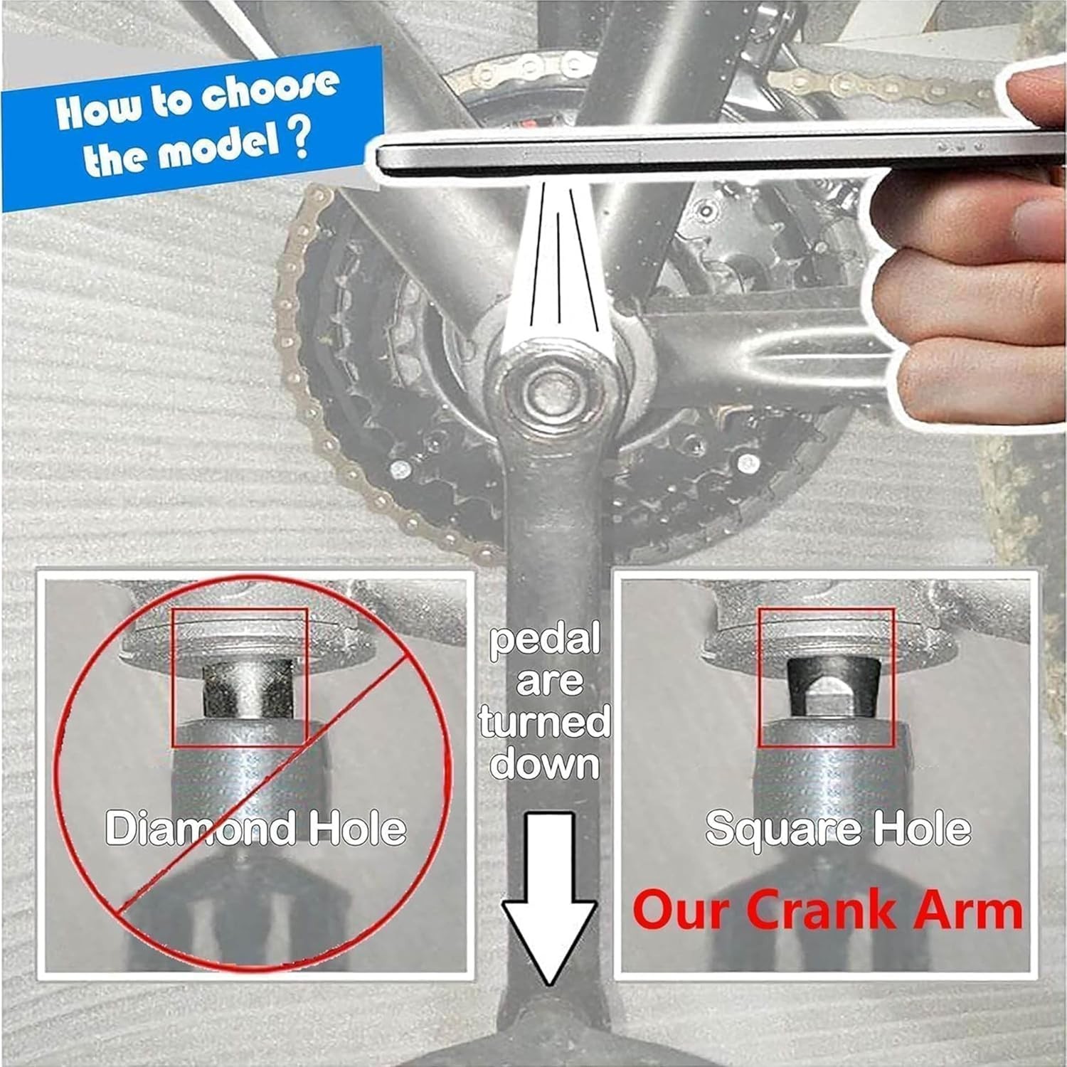 Universal Bike Crank Arm 170mm Left Crank Arm Square Hole for Bikes