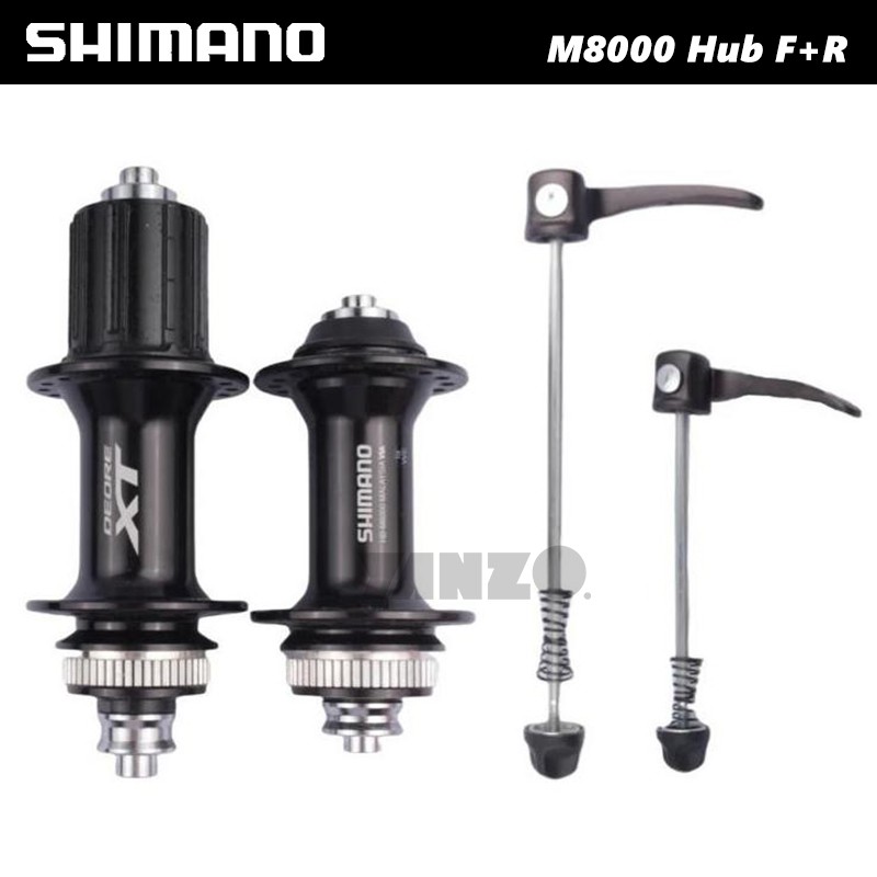 Shimano Deore XT M8000 Hub Set – Front and Rear Hubs with QR Skewers Included-OE