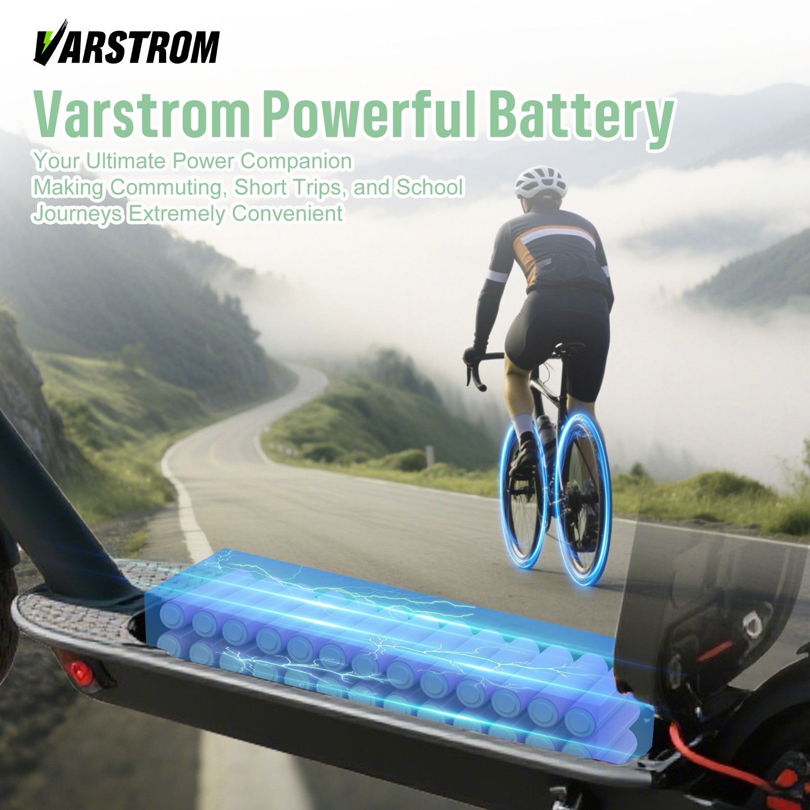 48V 10Ah Lithium-ion Ebike Battery, Rechargeable for Scooter 48V250W-1000W Motor
