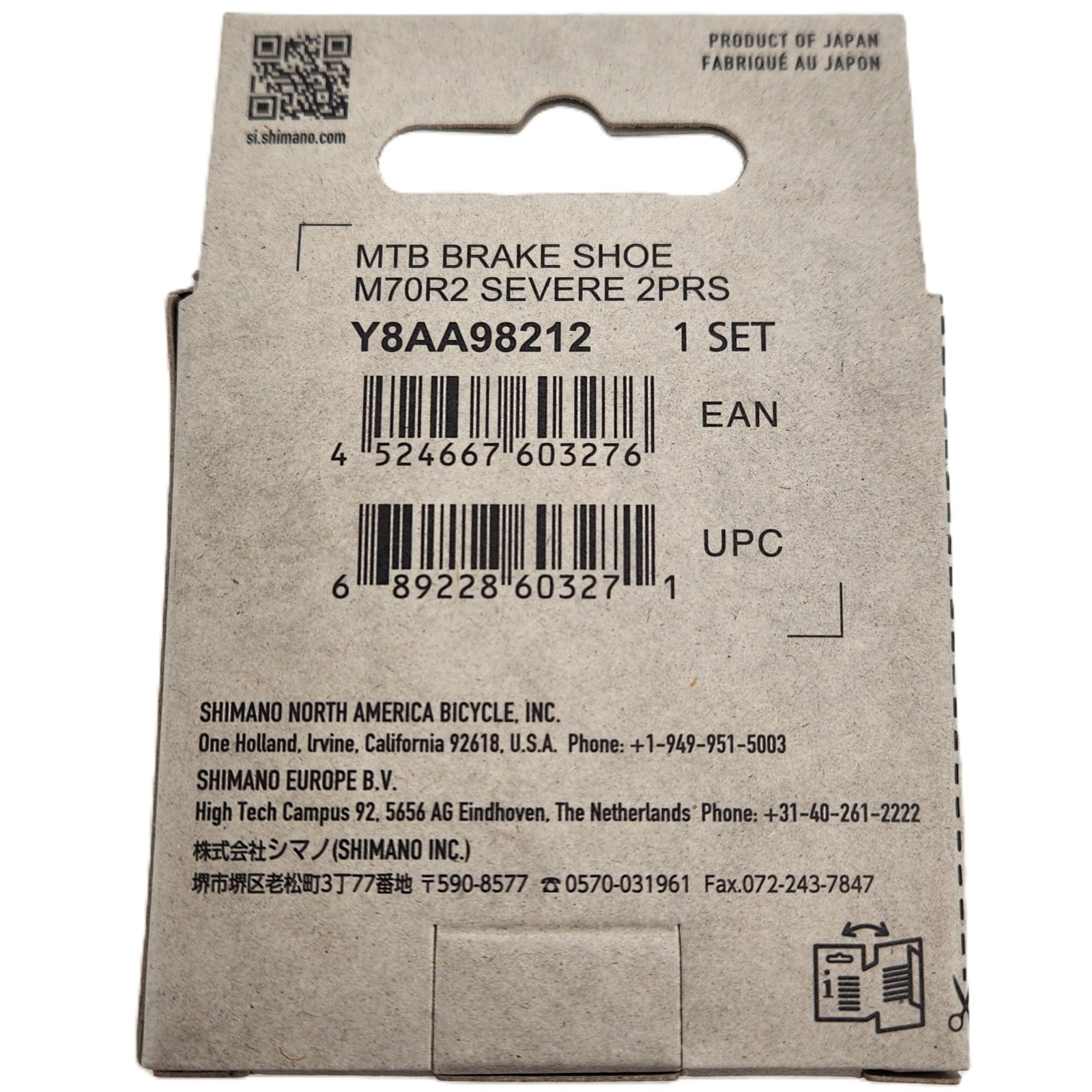 Two (2) Pack Shimano M70R2 Severe Condition V-Brake Pads fit XTR XT LX Deore DXR
