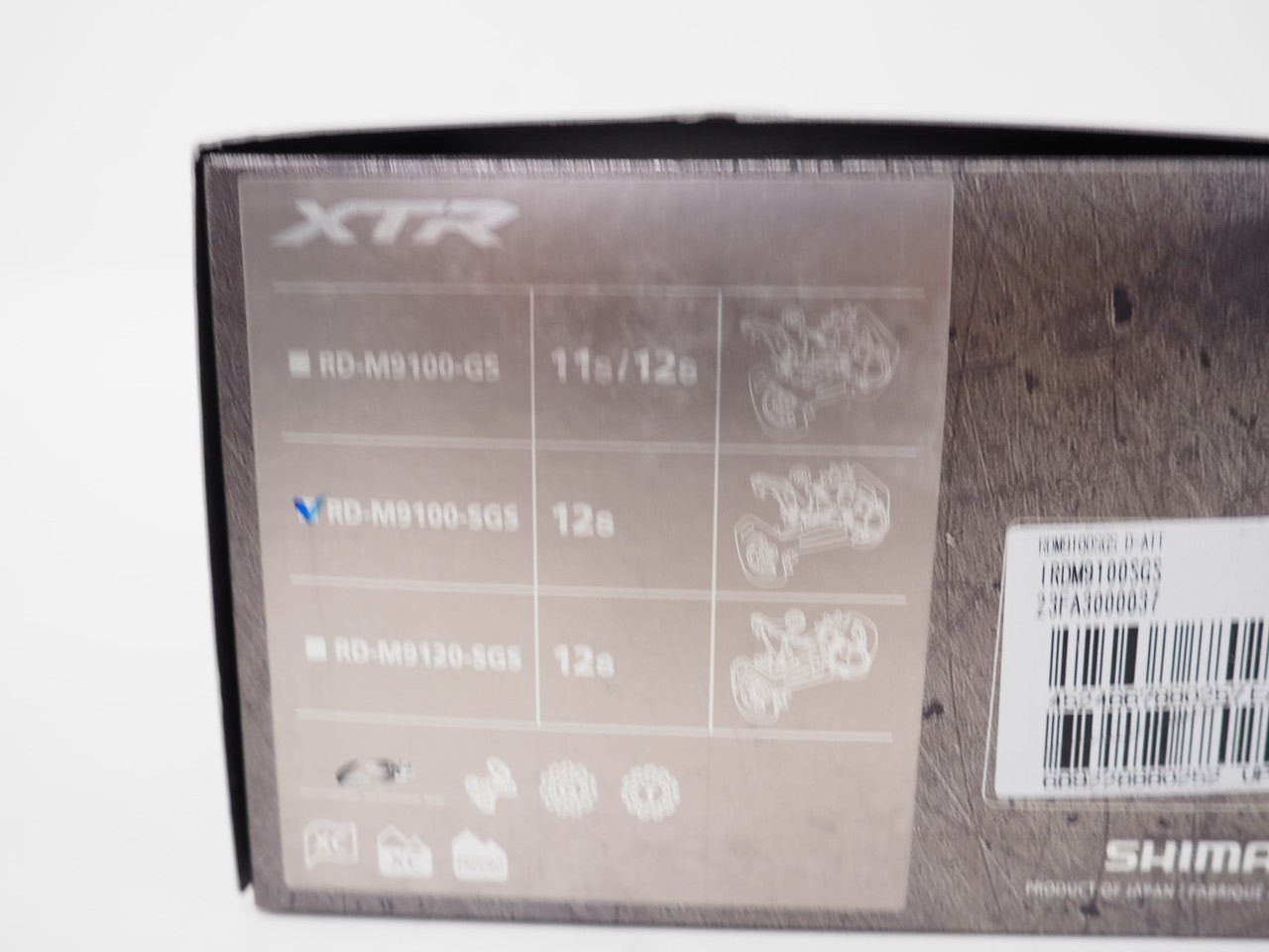 NEW! Shimano XTR RD-M9100-SGS 12-Speed 51t MTB Rear Derailleur Black/Grey