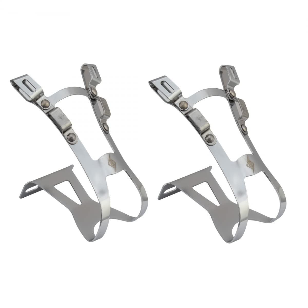 Origin8 Double Steel Toe Clips, Chrome Plated