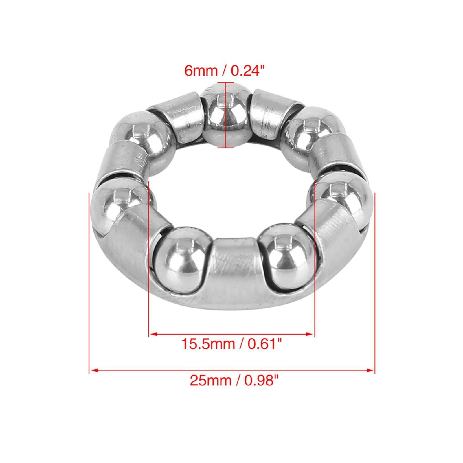 12pcs 25mm x 7 Ball Crank Bearings Rear Wheel Bearing Retainer for Bicycle Bike
