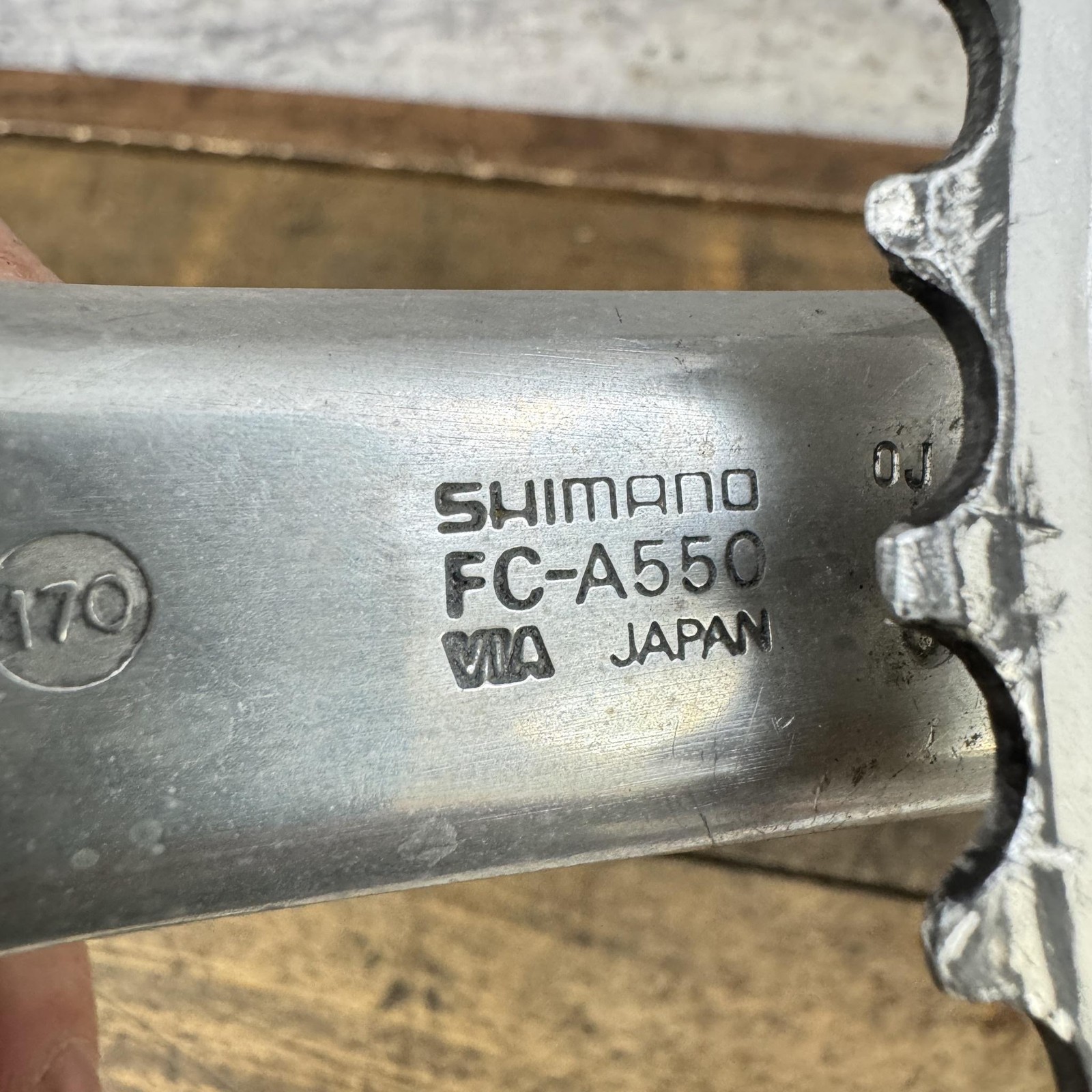 Vintage Shimano RX100 Crank Set FC-A550 170 Mm 53 39t Double 130 BCD Road Bike