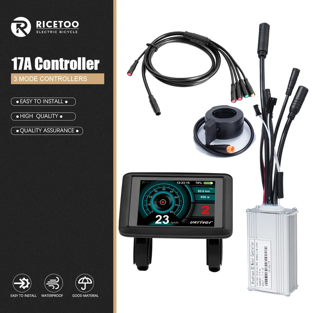 Ebike Controller 17A – 40A Three-Mode Sine Wave 24V36V48V Brushless Controller