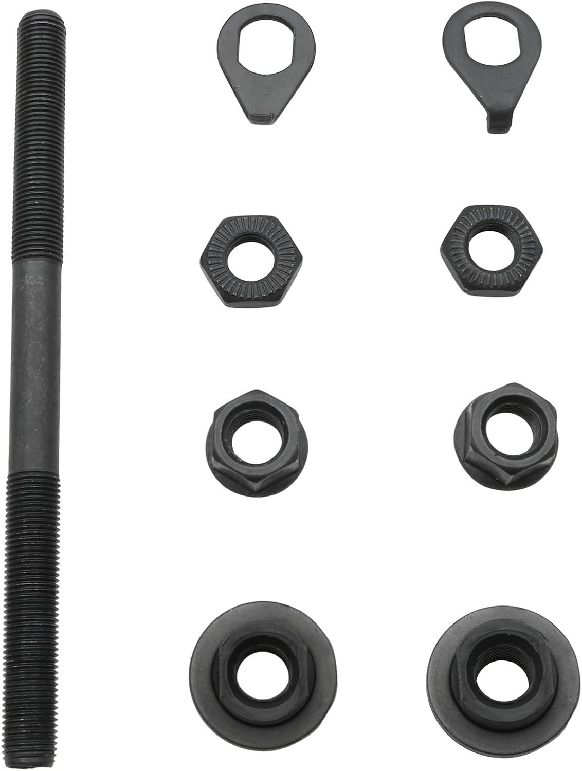 1PCS Bike Axle 140Mm Bicycle Multiple Speed Front Hub Axle 3/8 Inch Black Bike A