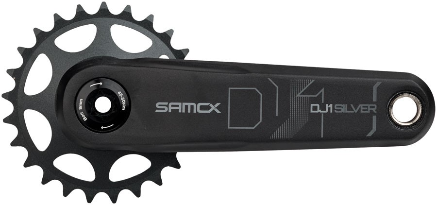 Samox Silver DJ-1 Crankset – 160mm, 3-Bolt Direct Mount 25t Chainring, 24mm