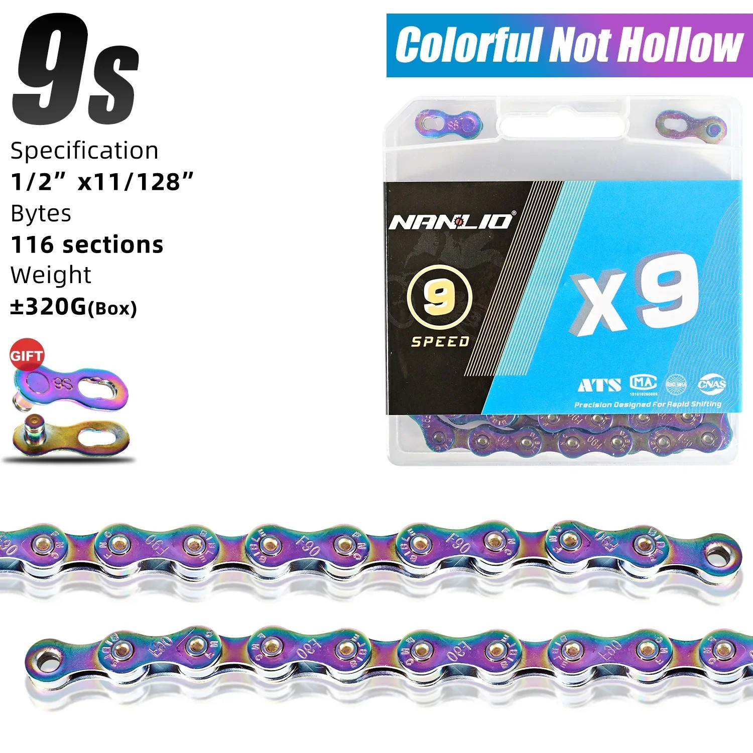 X8-X12 Bike Chain MTB Road Bicycle 116/126L Variable Speed Cycling Chain