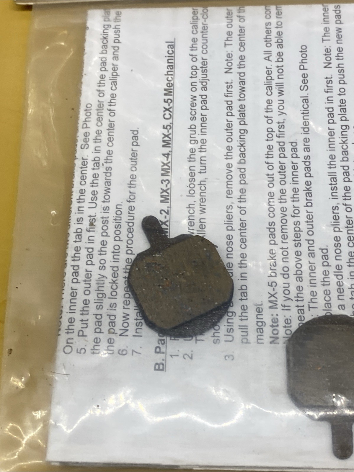 NEW Hayes 98-20197 Sole MX2 MX3 MX4 MX5 Disc Brake Pads