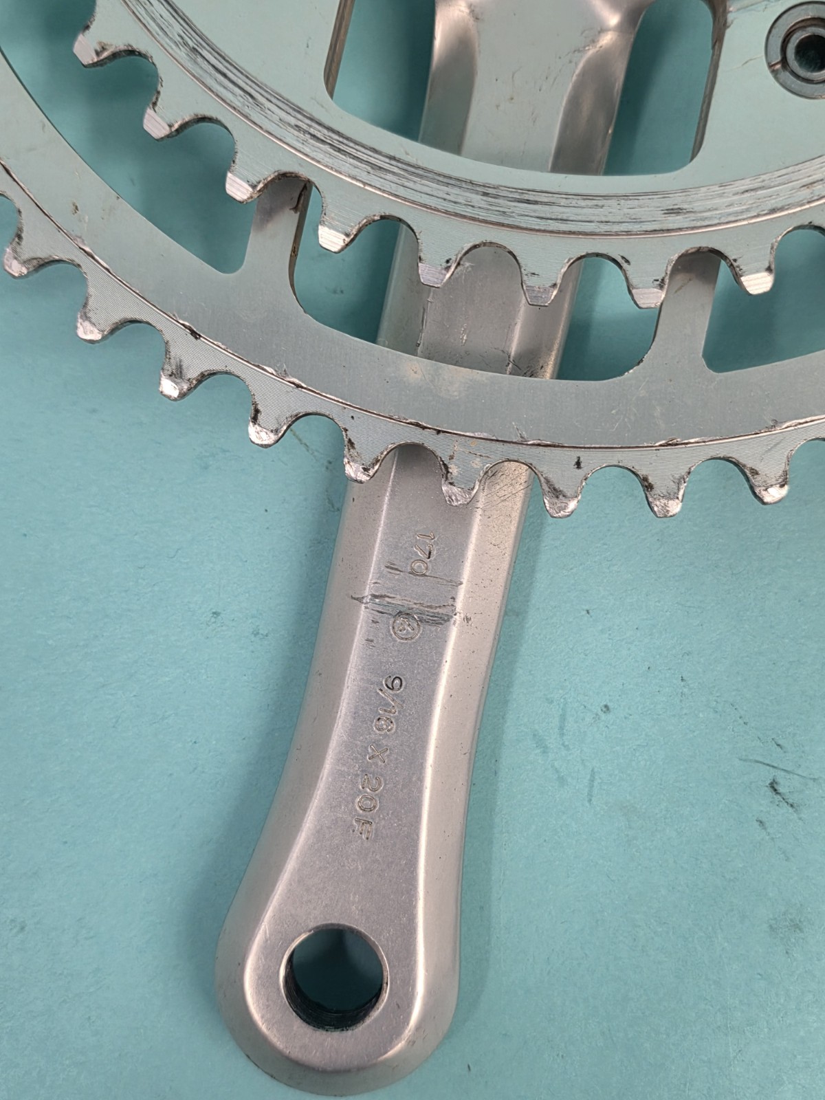 Campagnolo Victory Triomphe Double Crankset 170MM 52/40T Tooth Silver Good Cond