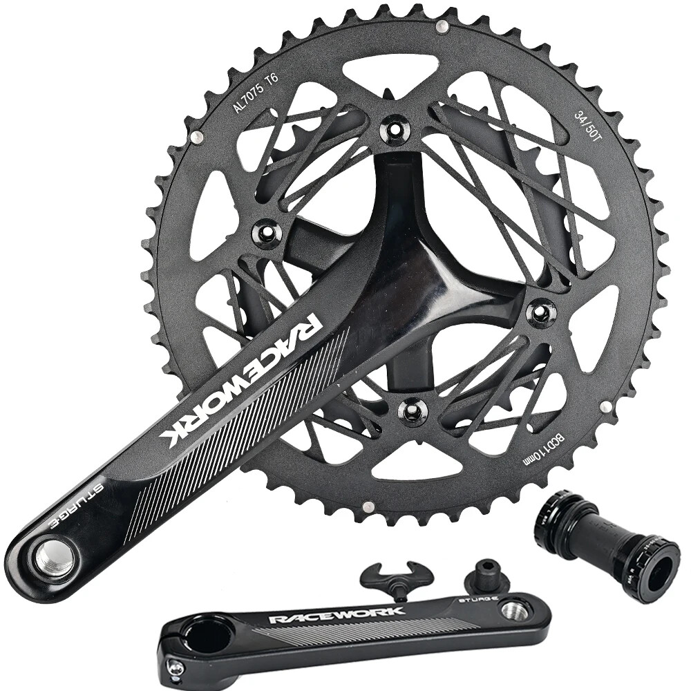 170mm Road Bike Crank Arm 10-12S 110BCD 50-34T 53-39TDouble Sprocket with BB