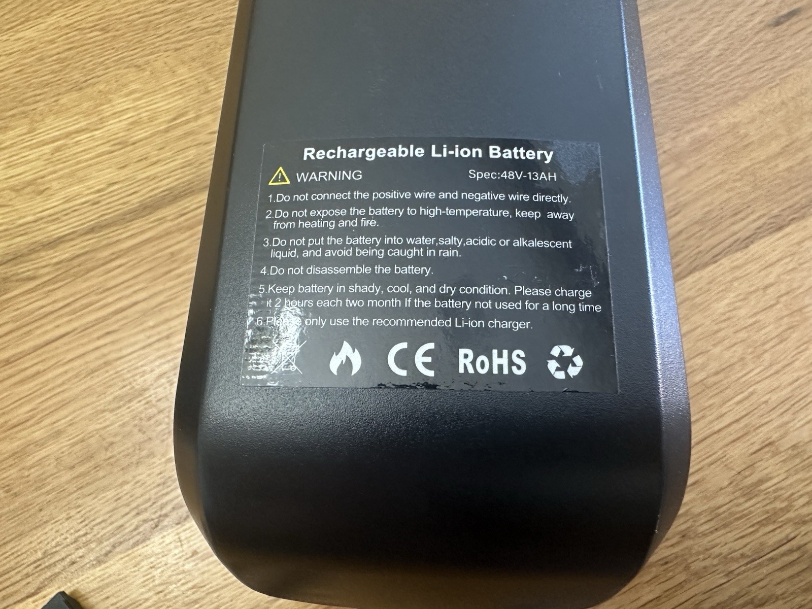 48V 13Ah 1000W Hailong Electric Bike Lithium Ion Battery No Keys Read!!