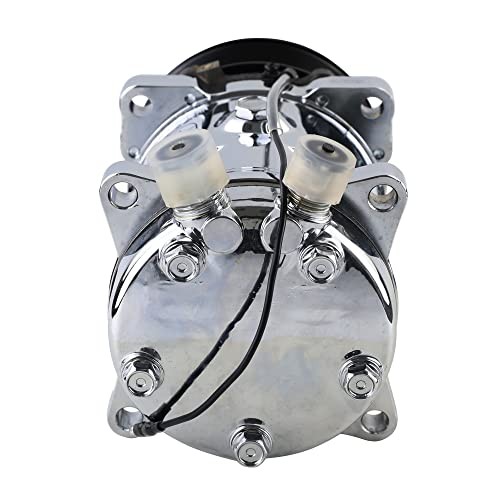 Universal A/C Compressor with PV8 Clutch Sanden 508 5H14 R134A Chromed