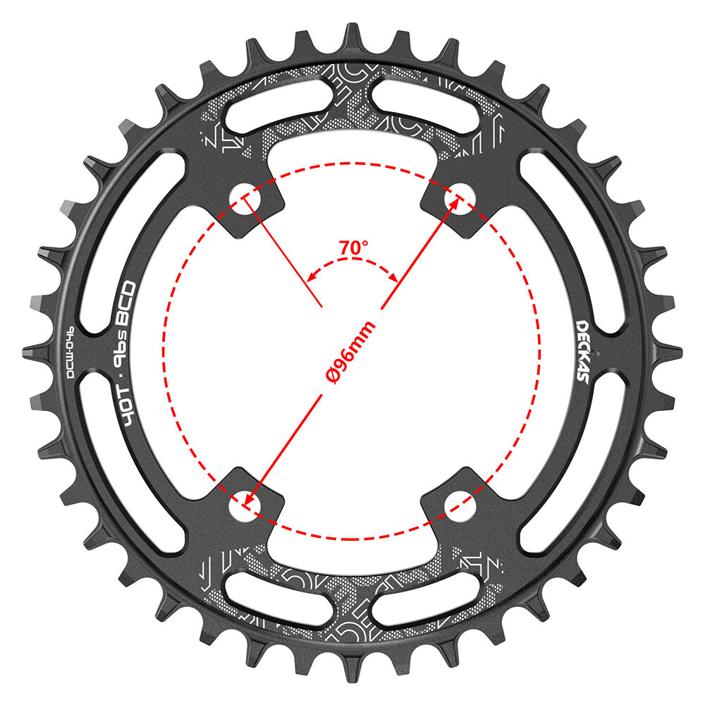 DECKAS SH 96BCD Narrow Wide Round Chainring Al Alloy Chainwheel For M4100 M5100