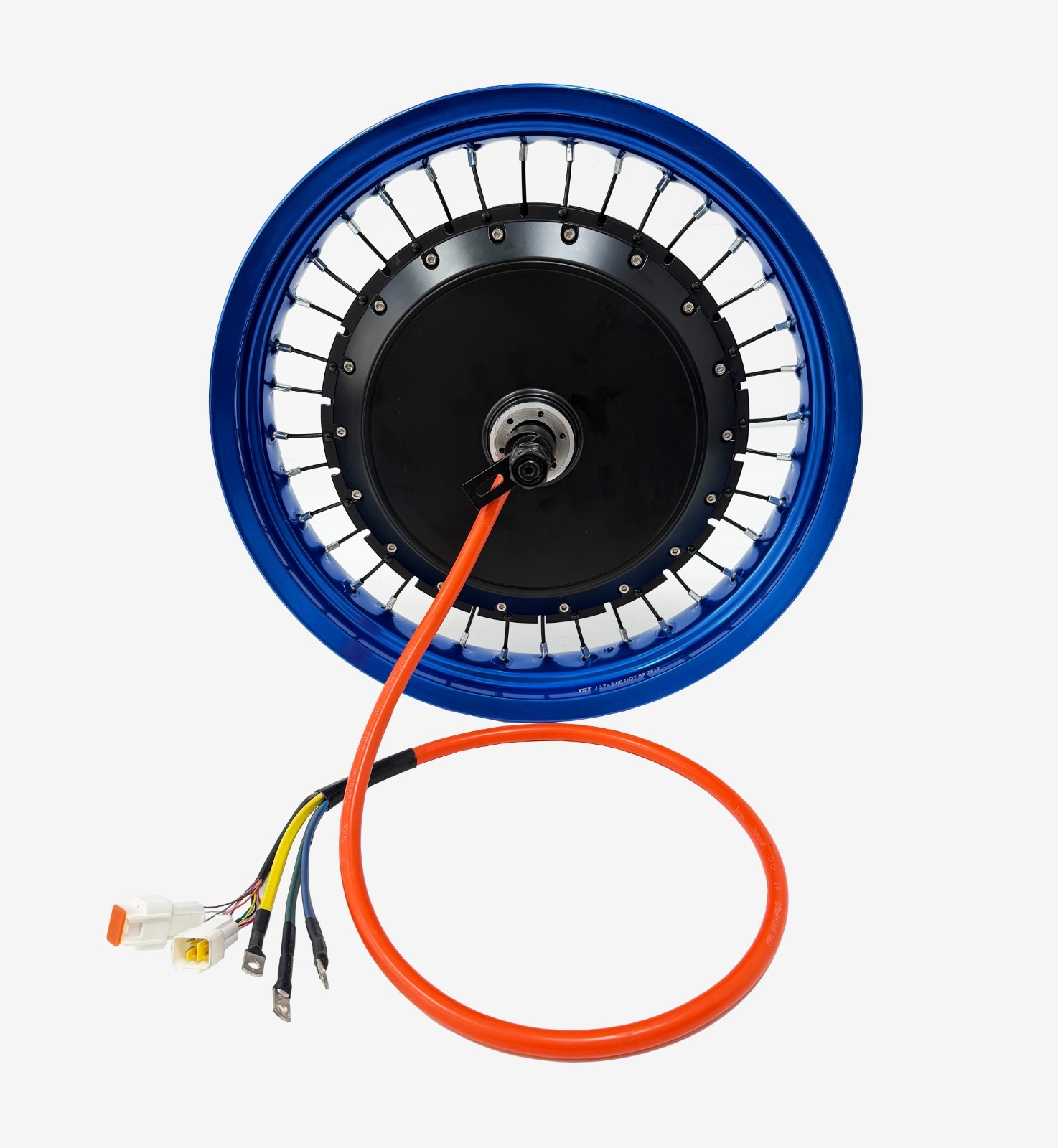 Colorful motorcycle rim（DOT standard）:17*3.0in QS273 3.5T 8000W hub motor wheel