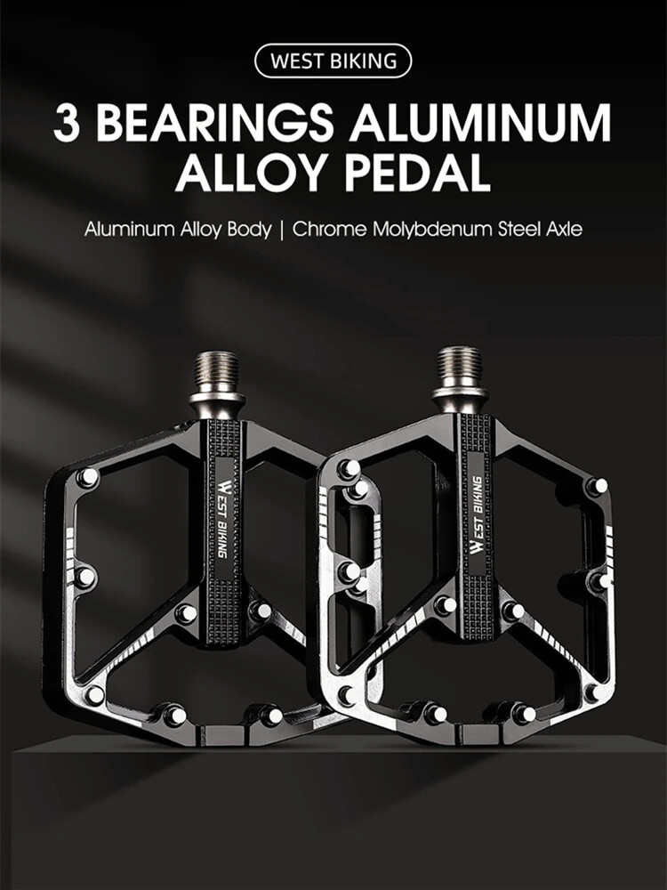 Bicycle Pedal DU/ 3 Bearing Sealed Mountain Road Bike Widened Pedals Anti-slip