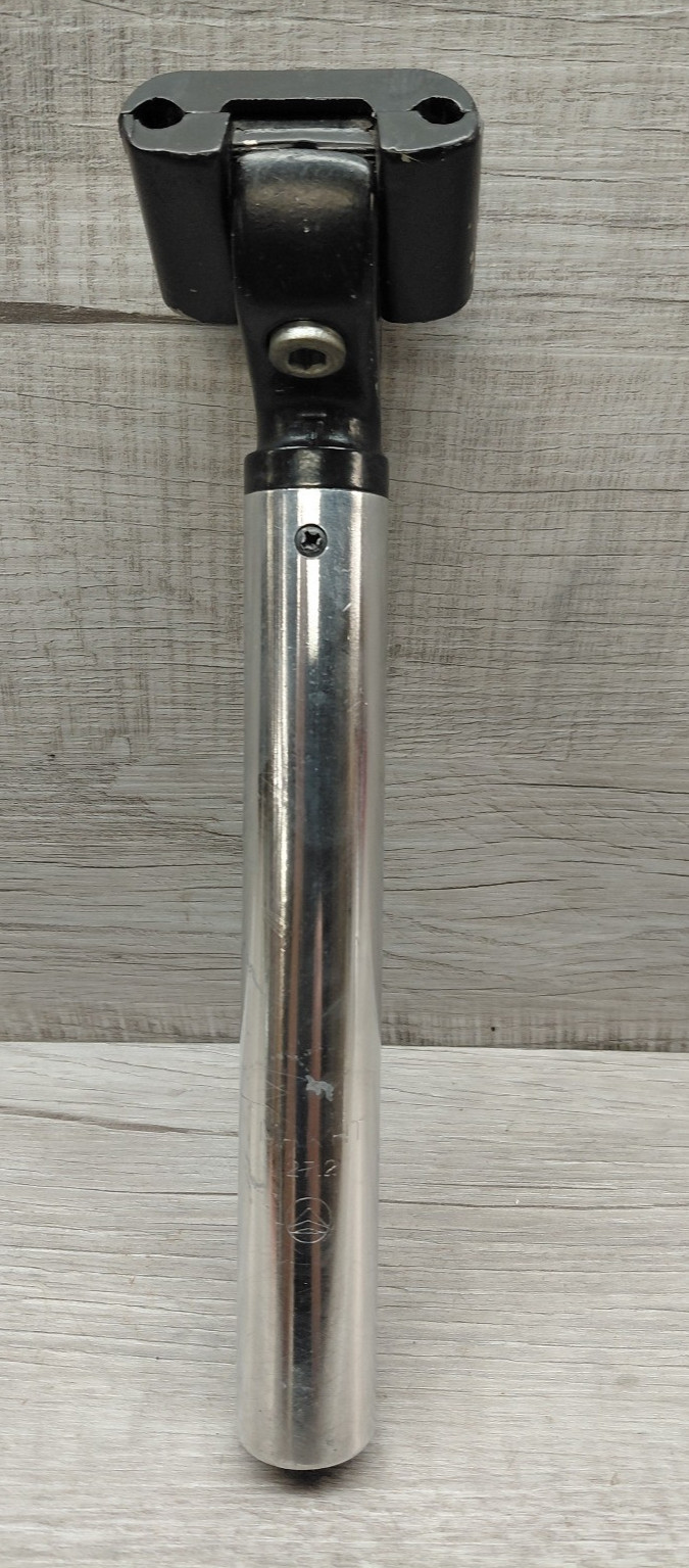 Vintage Kalloy Alloy Micro Adjust 27.2mm 220 mm Bicycle Seatpost Black, Silver