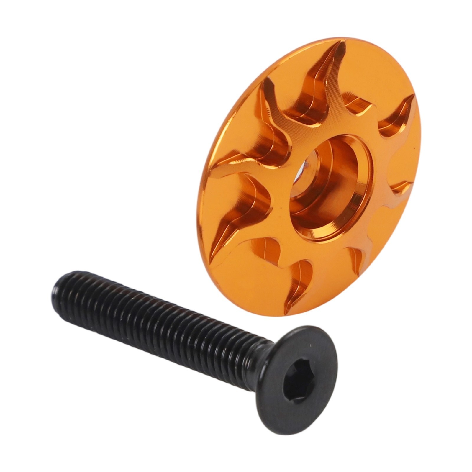 Aluminum Alloy Headset Cap with Stainless Steel Bolt for Modern Bicycle Designs