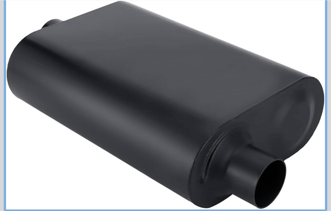 TECTRUC 2 Chamber Performance Exhaust Muffler 2.25” Offset In/Center Out Black
