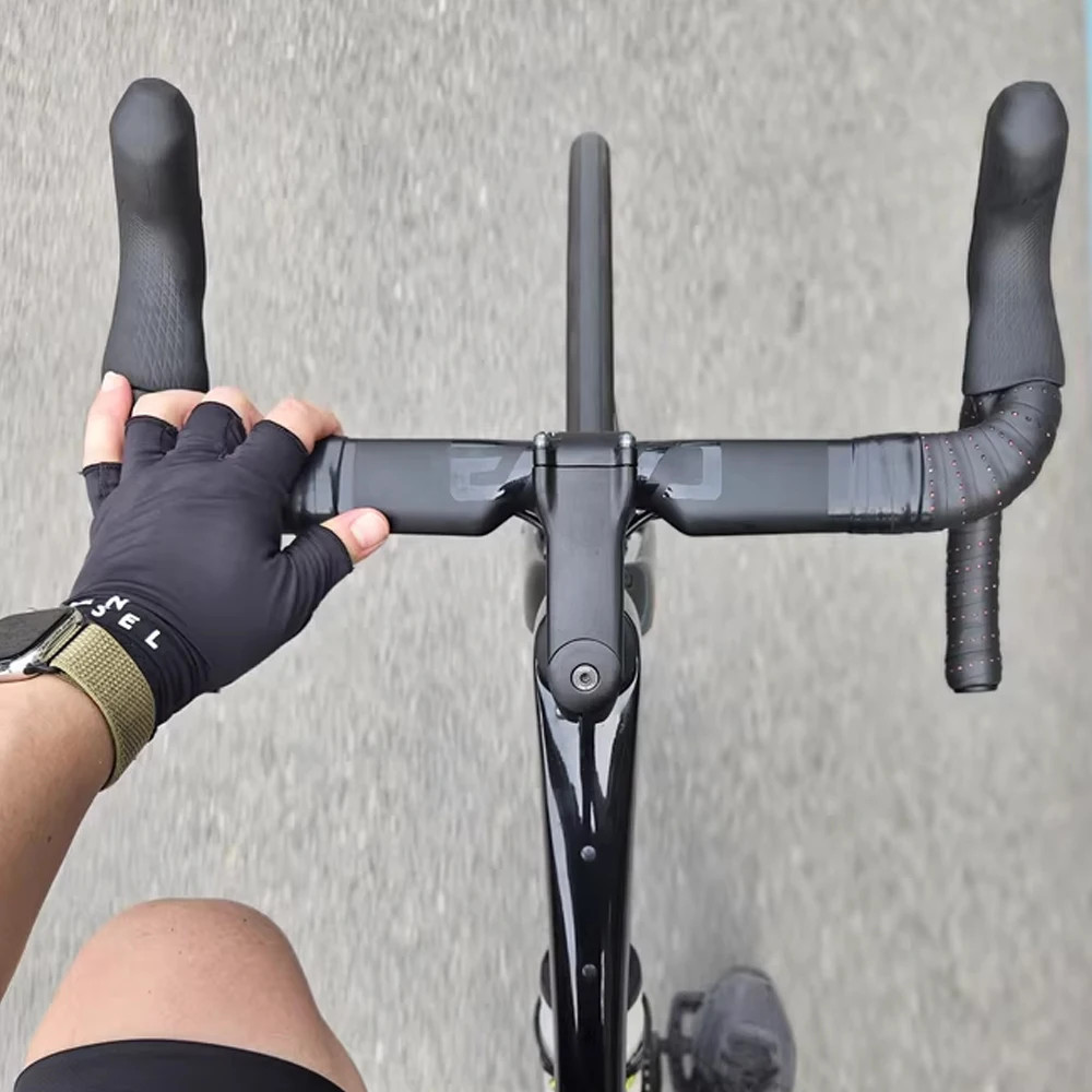 AERO Carbon Road Gravel Bicycle Handlebar 360mm 380mm 400mm 420mm Black Matt