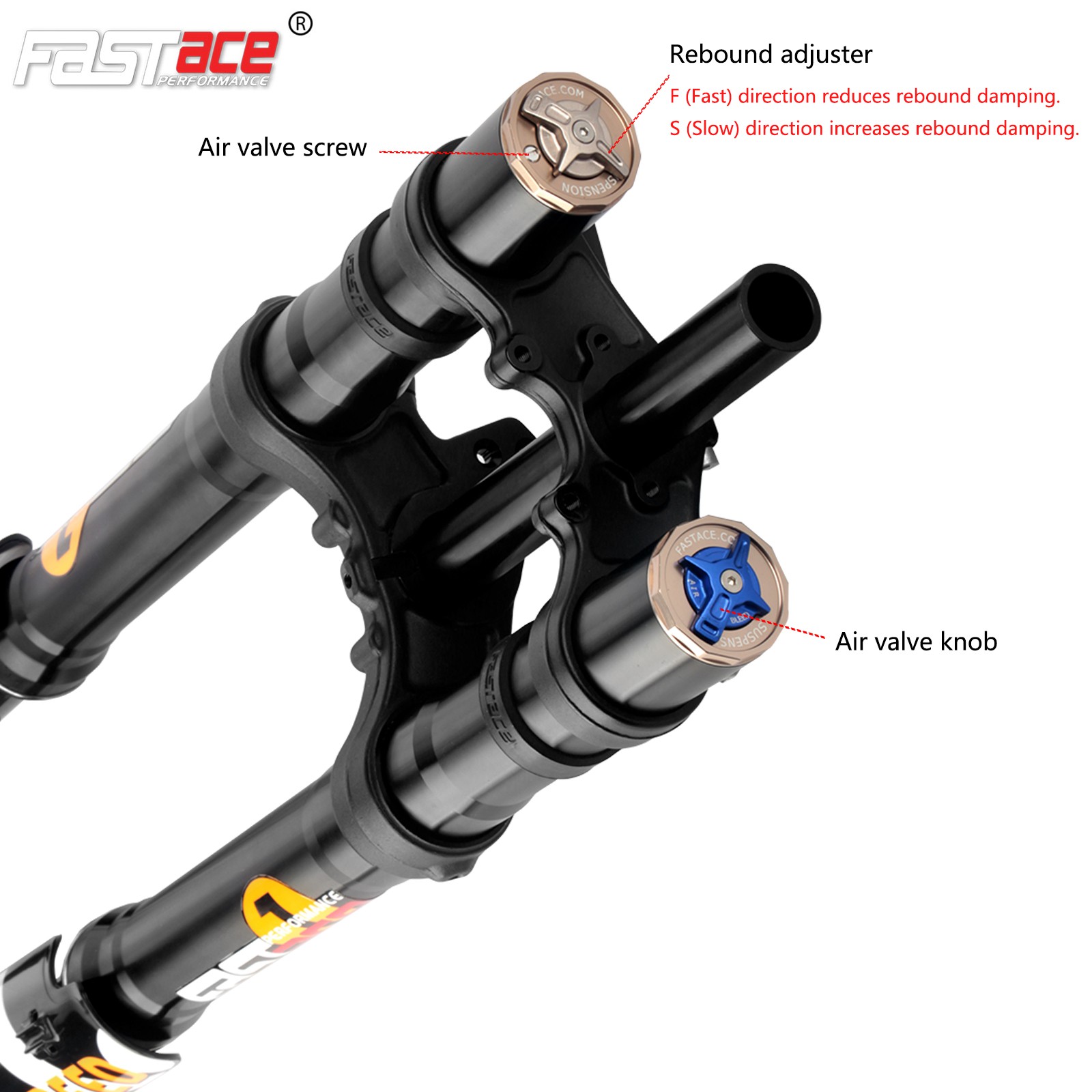 FASTace ALX13RC Front Fork Suspension 60lbs for Surron Light Bee X Eride Pro SS