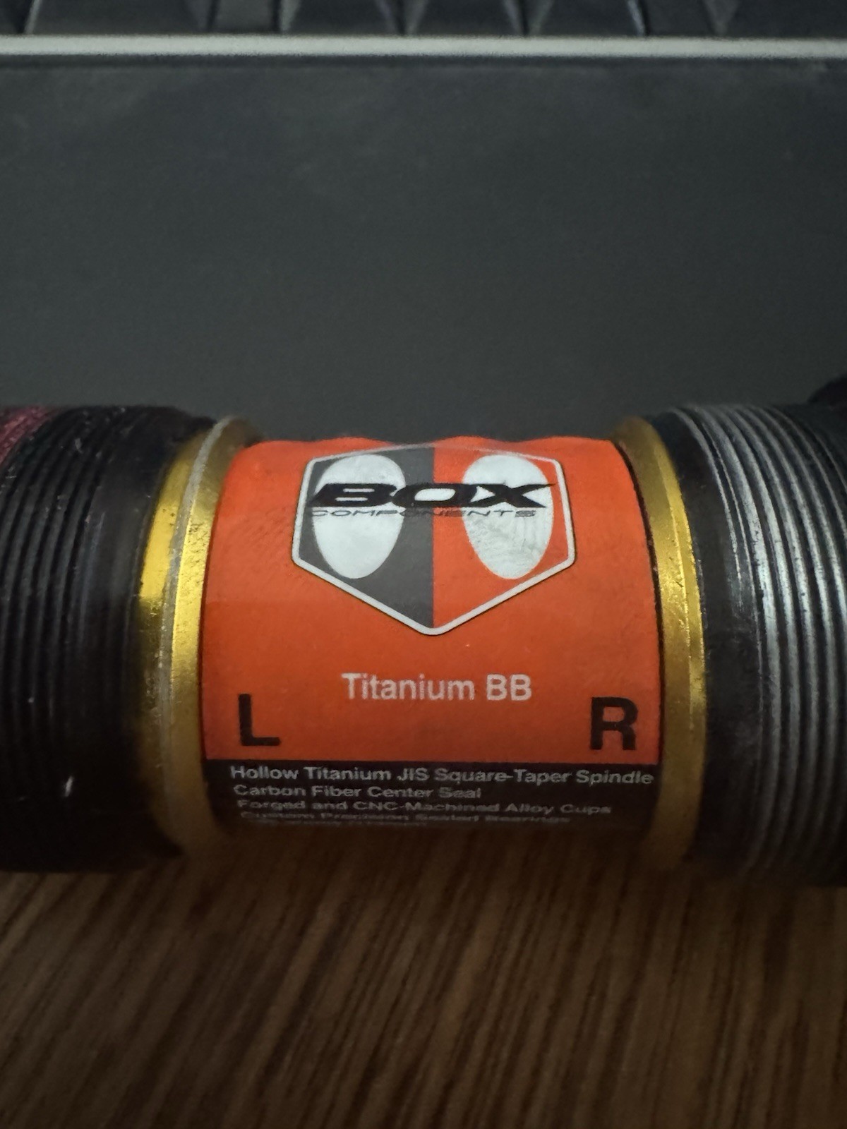 BOX Hollow Titanium Spindle JIS Square Taper Bottom Bracket BSA 68mm