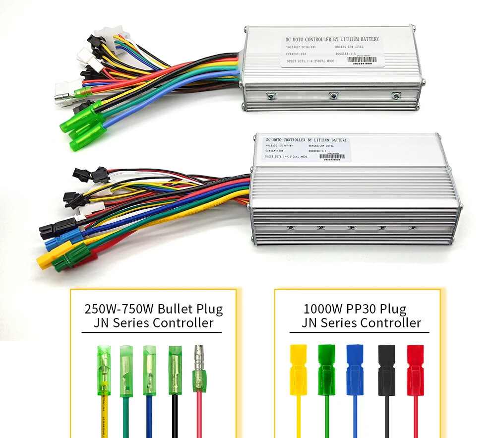E-bike Controller 36/48V 250-1000W SM Connector Brushless Bicycle Controller