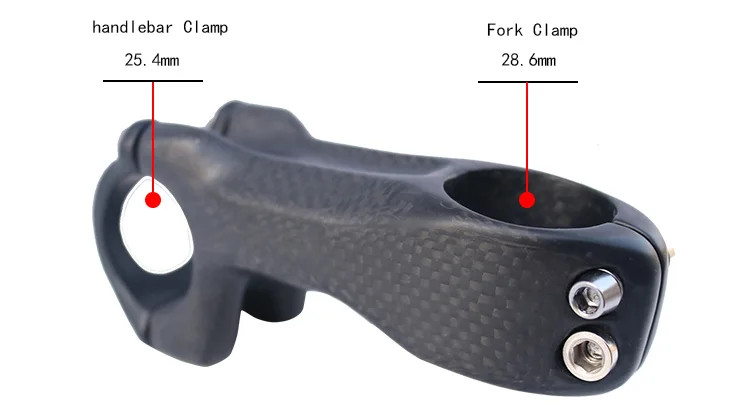 Carbon Mountain Road Bike Stem Frok Diameter 28.6/31.8mm Handlebar 25.4/31.8mm