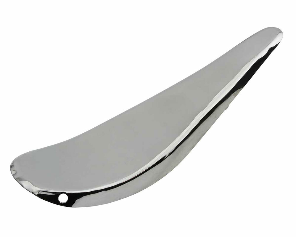 17″ LONG VINTAGE LOWRIDER STEEL SEAT PAN IN CHROME USED FOR 20″ BICYCLES.