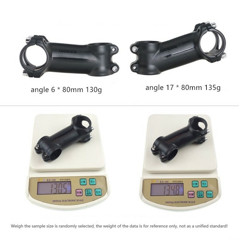 TOSEEK Aluminum Bicycle Stem 6°/17° MTB Road Biek Handlebar Stem 31.8*60-120mm