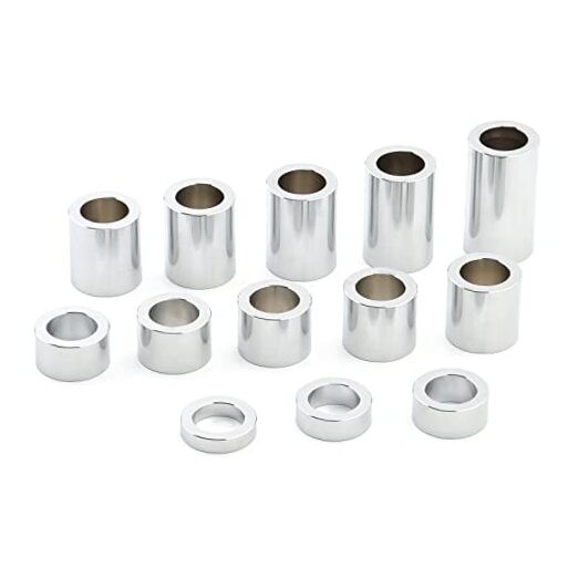 13 Pcs Wheel Axle Spacer Kit 1″ ID 1-1/2″ (1.5) OD I.D.1″-O.D.1-1/2″ Chrome
