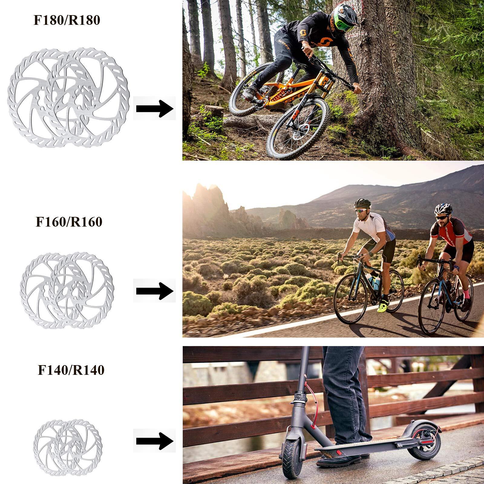 RUJOI Bike Disc Brake Kit Aluminum Front and Rear Caliper Full Aluminum Alloy