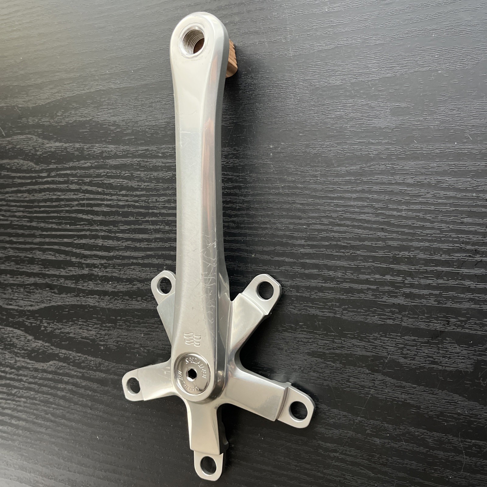 1985 Specialized Flag Forged Triple Crank Arms 175mm 110/74 with Dust Caps Nice!