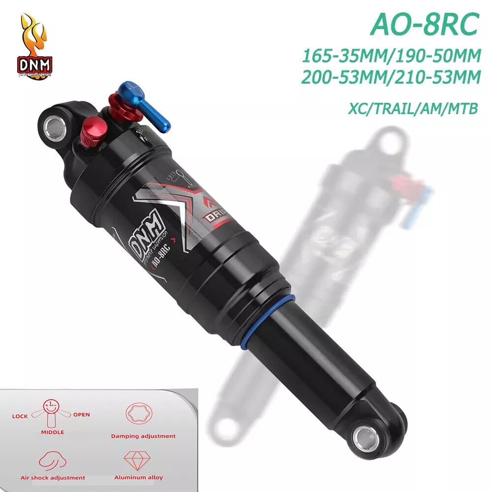 DNM E-Bike Air Shock Suspension MTB Bicycle Rear Shock 165-230mm 3-Step Lock Out