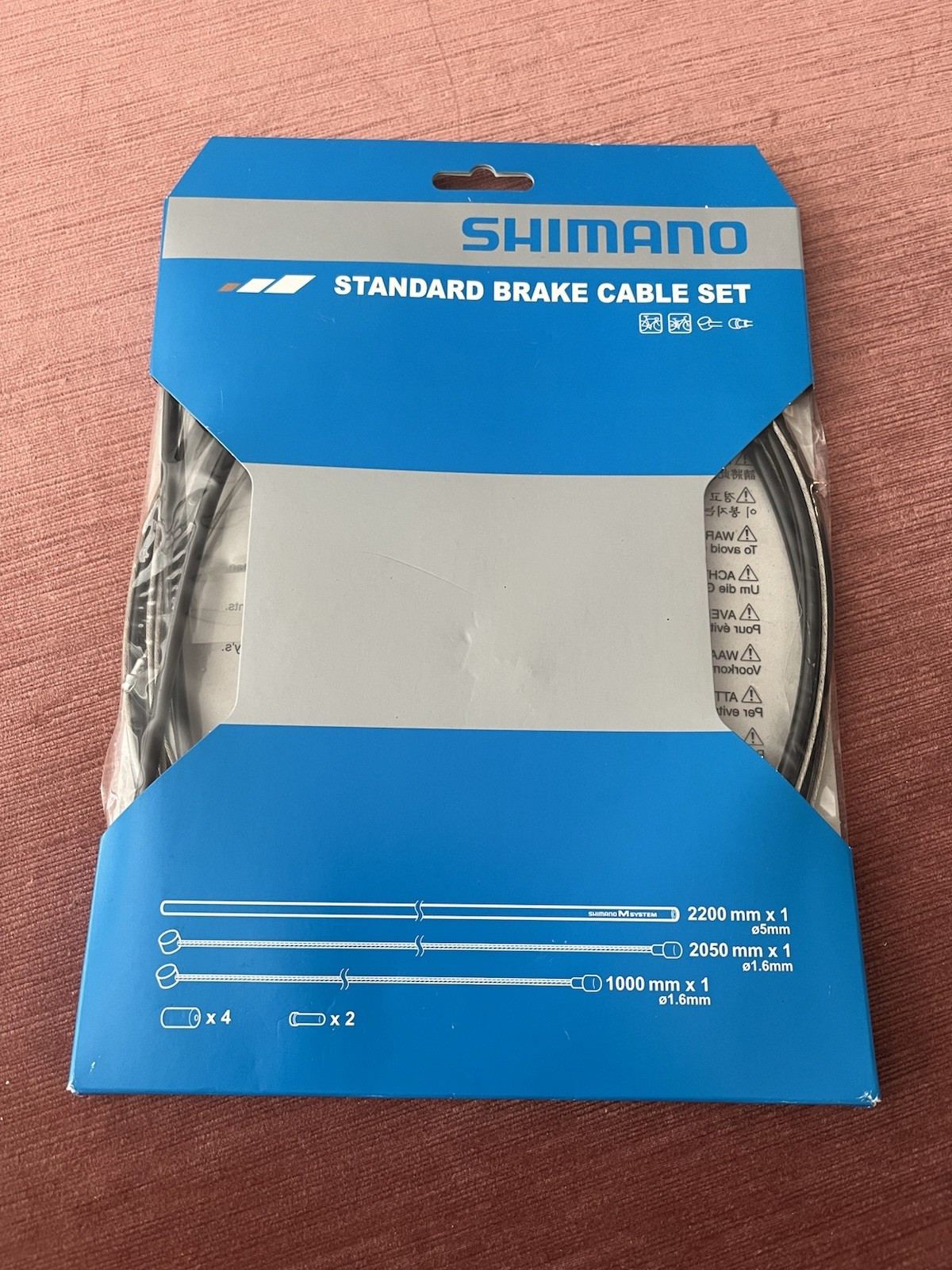 Shimano Standard Brake Cable Set Kit with Black Housing for MTB or Road Bicycle