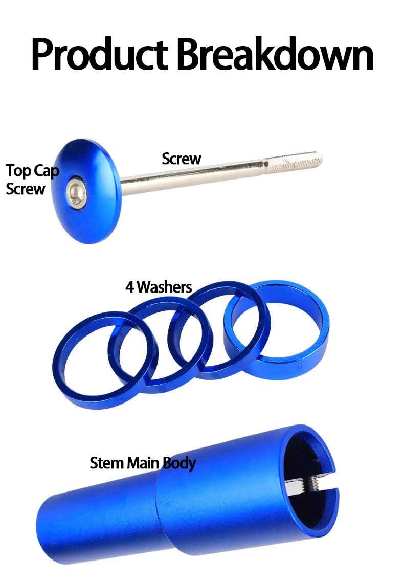 Aluminum Alloy MTB Fork Steerer Tube Extender Handlebar Riser Stem Raiser
