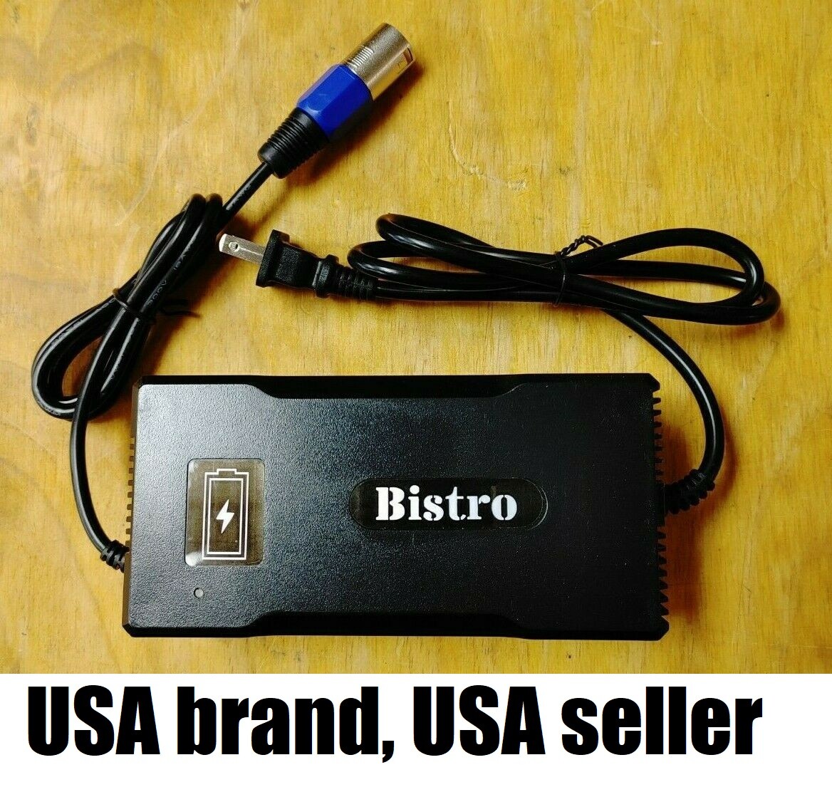 Bistro 54.6V 4A XLR 3pin charger for 48V 10-50a Lithium Battery ETL certified
