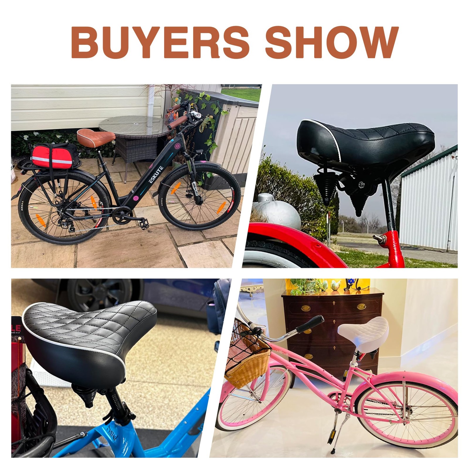 Fomas Extra Wide Comfortable Beach Cruiser Bike Seat Suspensionideal Bike Seats