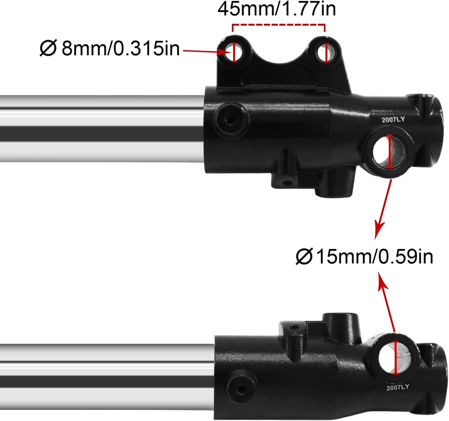 Front End Inverted Forks 45/48Mm 630Mm Pit Bike Forks Hydraulic Upside down Shoc