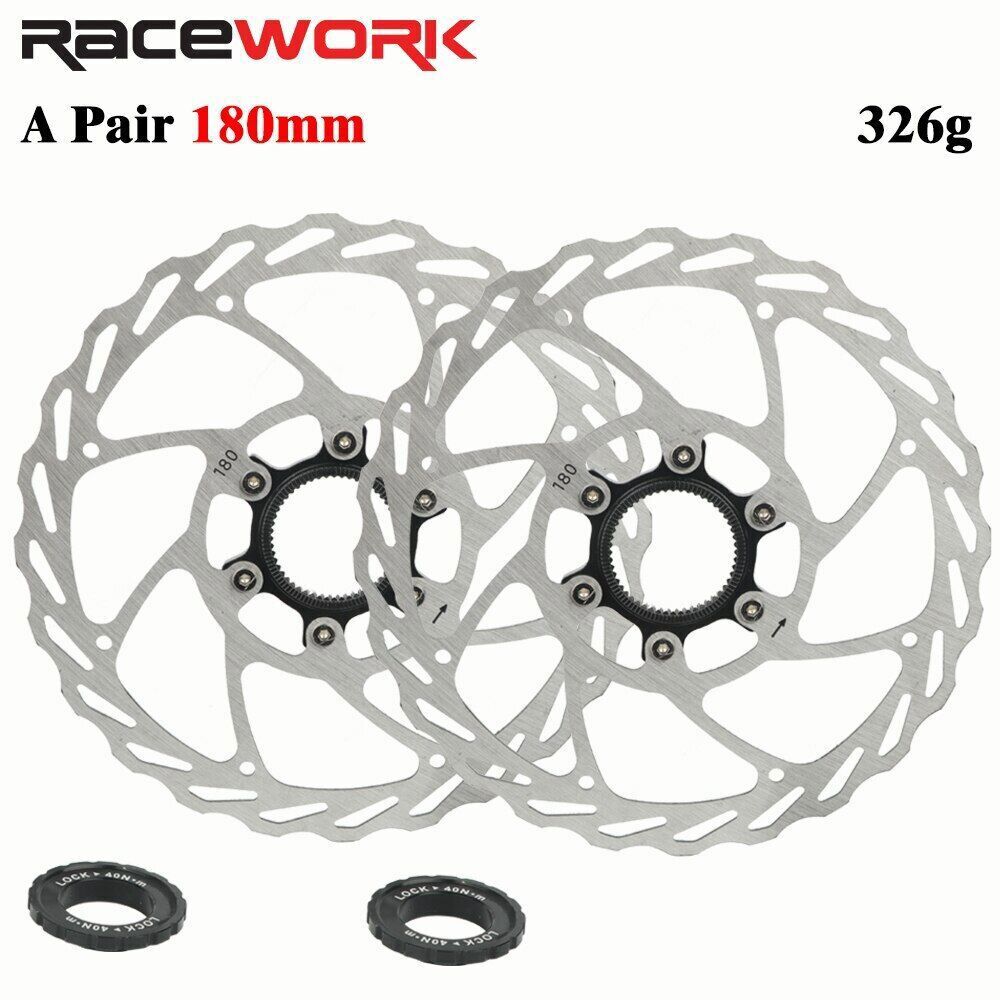 RACEWORK Bicycle Disc Brake Rotor Center Lock 140/160/180mm Bike Rotors