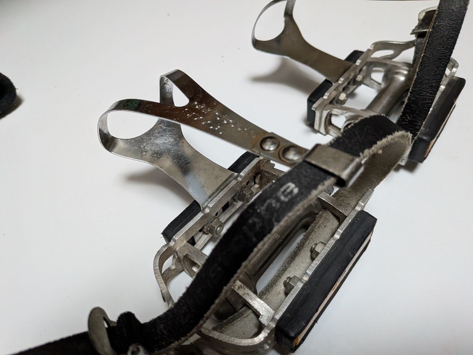 Vintage Bike, Maillard Pedals W/Clips and Straps 1983 Gitane, Made in France